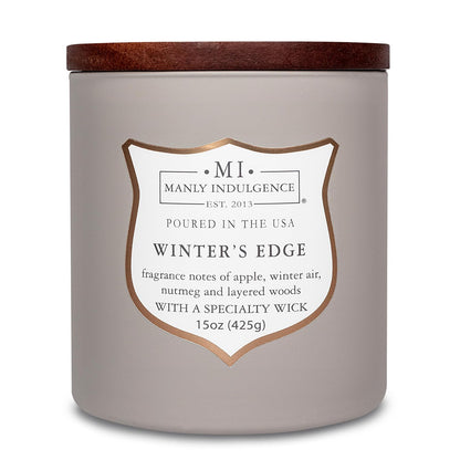 Manly Indulgence Vela Perfumada para Hombre, 16 oz - Winters Edge
