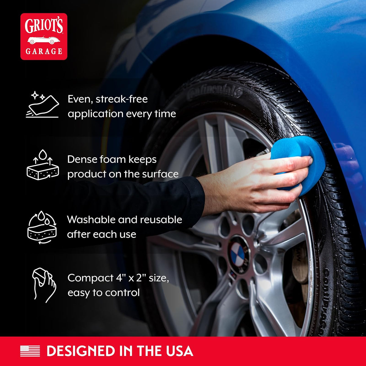 Griot's Garage 11205 Blue Detail Sponge - Set of 2