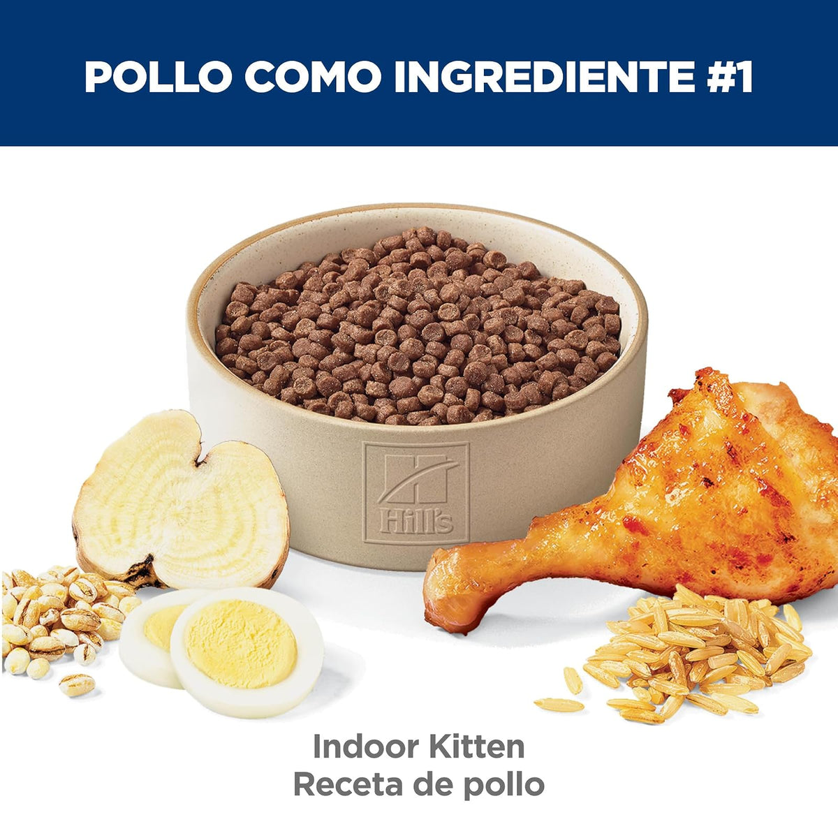 Hill's Science Diet Indoor Croquetas para Gatito Sabor Pollo 1.6Kg | Croquetas Hill's para gato, pollo real, crecimiento sano, desarrollo cerebral con DHA, soporte inmunológico