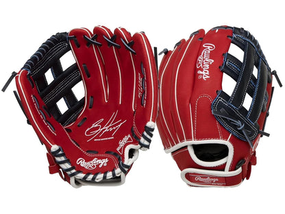 Rawlings Sure Catch Guante de Béisbol T-Ball y Juvenil, 10.5-11.5 pulg - Tiro derecho - 11.5 pulgadas | Edades 8-10 - Modelo Bryce Harper