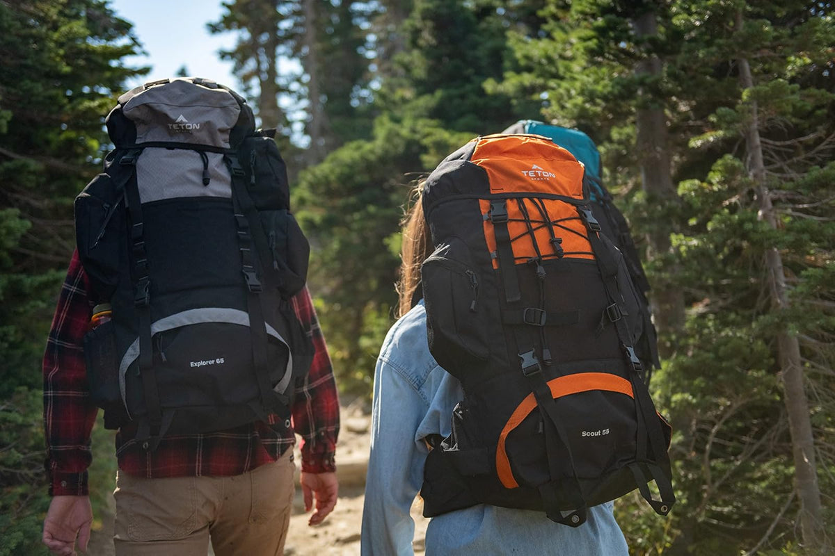 TETON 65L, 75L, 85L Explorer Internal Frame Backpack for Hiking, Camping, Backpacking, Rain Cover Included