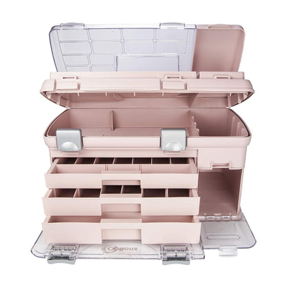 CREATIVE OPTIONS - Sistema grande de organización de tres cajones, con dos compartimentos utilitarios pequeños: almacenamiento de baterías, almacenamiento de joyas, almacenamiento de piezas pequeñas, almacenamiento de manualidades, almacenamiento de costu