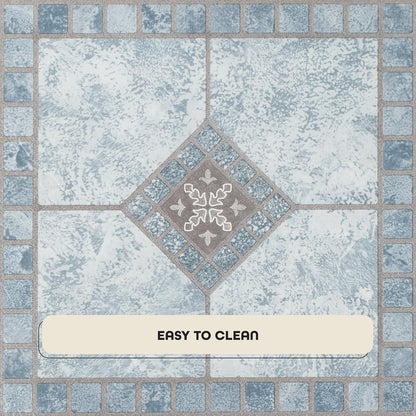 Achim Imports VFT941POVR portafolio de muebles para el hogar 12 x 12 2.0 mm piso de vinilo autoadhesivo, 12 x 12"/9 Tiles/9 sq. ft, Azul (Diamond)