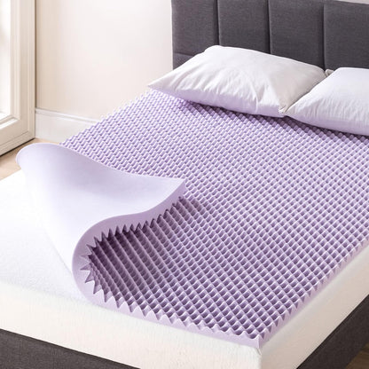 Best Price Mattress - Colchón de Espuma viscoelástica de 1.5 Pulgadas con infusión de Lavanda calmante, Certificado CertiPUR-US, Esencial para recámara, tamaño Queen