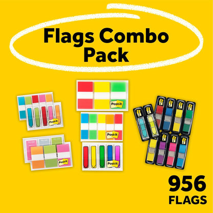 Post-it Banderas Adhesivas Variadas 956 Piezas (683-AVP-SIOC)