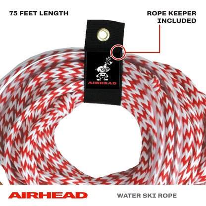 Airhead Ez Up Slalom Cuerda de Entrenamiento, Cuerda de esquí acuático para Aprendizaje, 1 sección, 75 pies