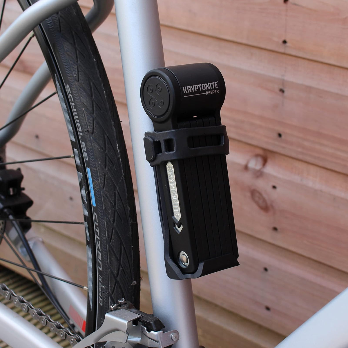 Kryptonite Keeper - Mini cerradura plegable para bicicleta, compacto, ligero, de alta seguridad, antirrobo, plegable, con 2 llaves y soporte para eléctricas, scooter, de montaña,