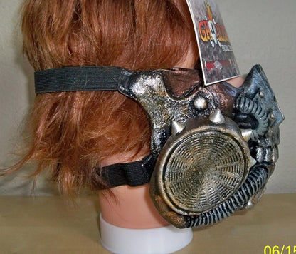 Doomsday Muzzle, Máscara de Gas ApocalÍptica de Látex, Disfraz Futurista Apocalíptico Estilo Steampunk Ideal para Halloween
