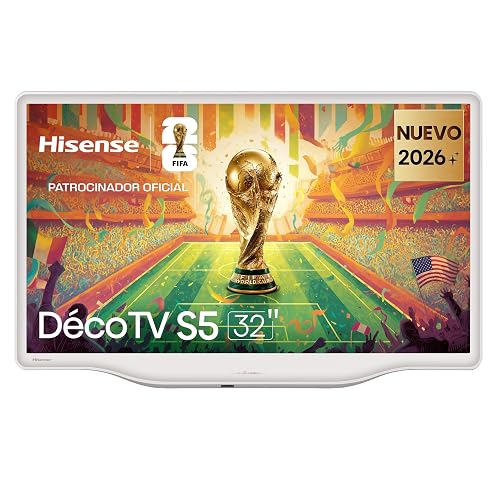 Hisense Déco TV S5Q Pantalla 32“ Pulgadas, QLED FHD Smart TV，Diseño Inspirado en el Arte，Pensada para tu Espacio，Modo Galería，Fire TV【Patrocinador Oficial de FIFA World Cup 2026™】