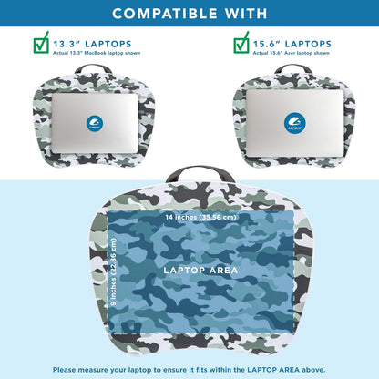 LAPGEAR MyStyle - computadora portátil con cojín - Camo gris - Se adapta a portátiles de hasta 15.6 pulgadas - Estilo No. 45325