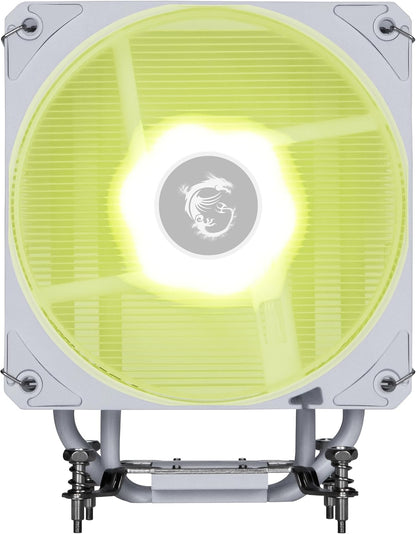 Sisipador CPU MSI MAG COREFROZR AA13 WHITE - Enfriador de Aire para CPU AIO ARGB - Compatible con LGA 1700/1851 / AM5/AM4 - Ventilador ARGB PWM de 120 mm, Color Blanco