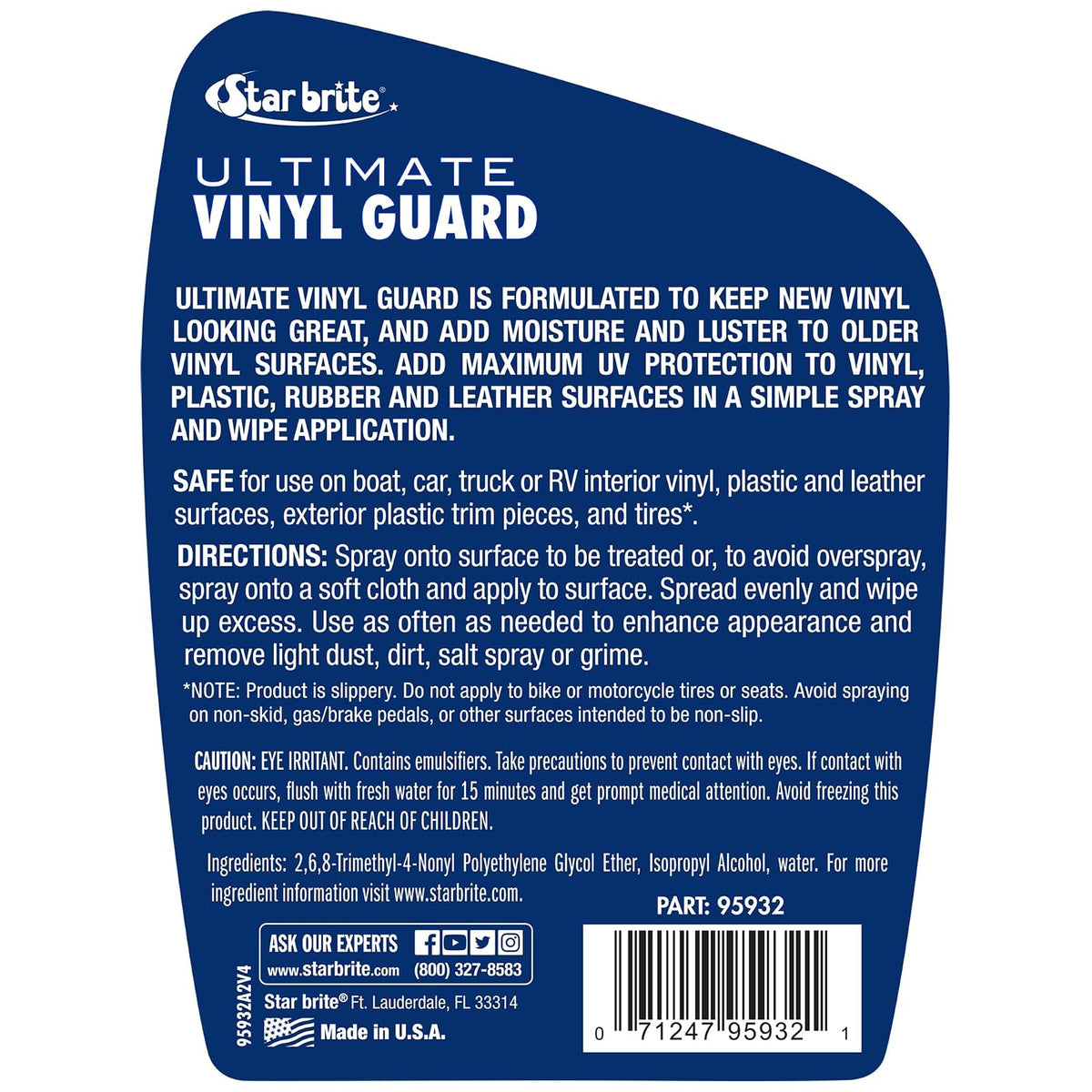 STAR BRITE Protector de Vinilo Ultimate, Protegión y Brillo, Azul, 946 ml, 095932