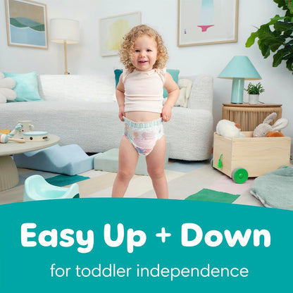 Pampers Easy Ups Pull On Disposable Training Diaper for Girls, Size 4 (2T-3T), Jumbo Pack, 25 Count