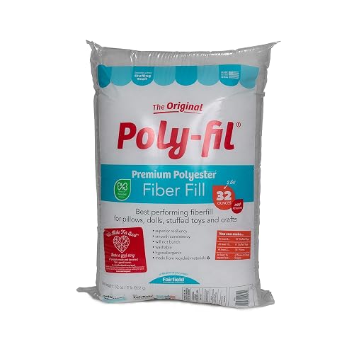 Fairfield The Original Poly-Fil Relleno De Fibra De Poliéster | 32 oz, alta calidad, para almohadas, animales de peluche, decoraciones