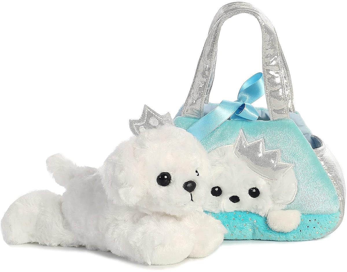 Aurora Pet Carrier Bolsa de Peluche con Mascota Removible 18 cm - Peek-A-Boo cachorro de princesa