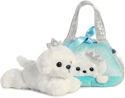 Aurora Pet Carrier Bolsa de Peluche con Mascota Removible 18 cm - Peek-A-Boo cachorro de princesa