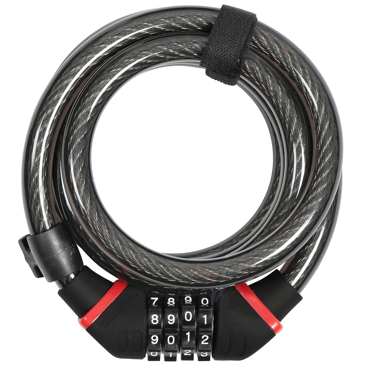 Zéfal Candado K-Traz C6 Code Cable Espiral Combinación 1Xporta Candado Acero, Color Gris, 12 x 1800 mm