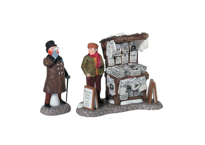 Department 56 Dickens' Village London - Juego de 2 Cifras para periódicos (3.2 Pulgadas