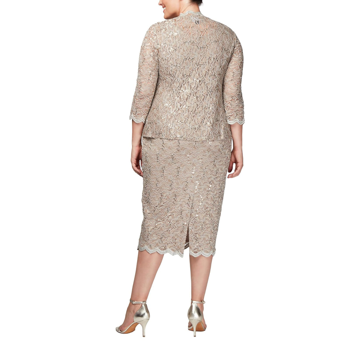 Alex Evenings - Vestido de Encaje para Mujer, Talla Grande