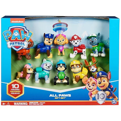 Paw Patrol, 10.º Aniversario, Set de Regalo de Figuras de Juguete con 10 Figuras de acción coleccionables, Juguetes para niños a Partir de 3 años