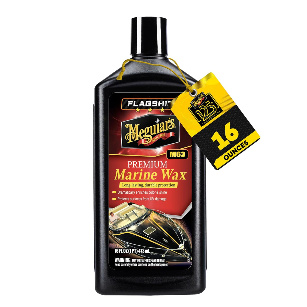 Meguiar's Cera Premium Marina Flagship M6316, Sintética para RV y Barcos, 473 ml