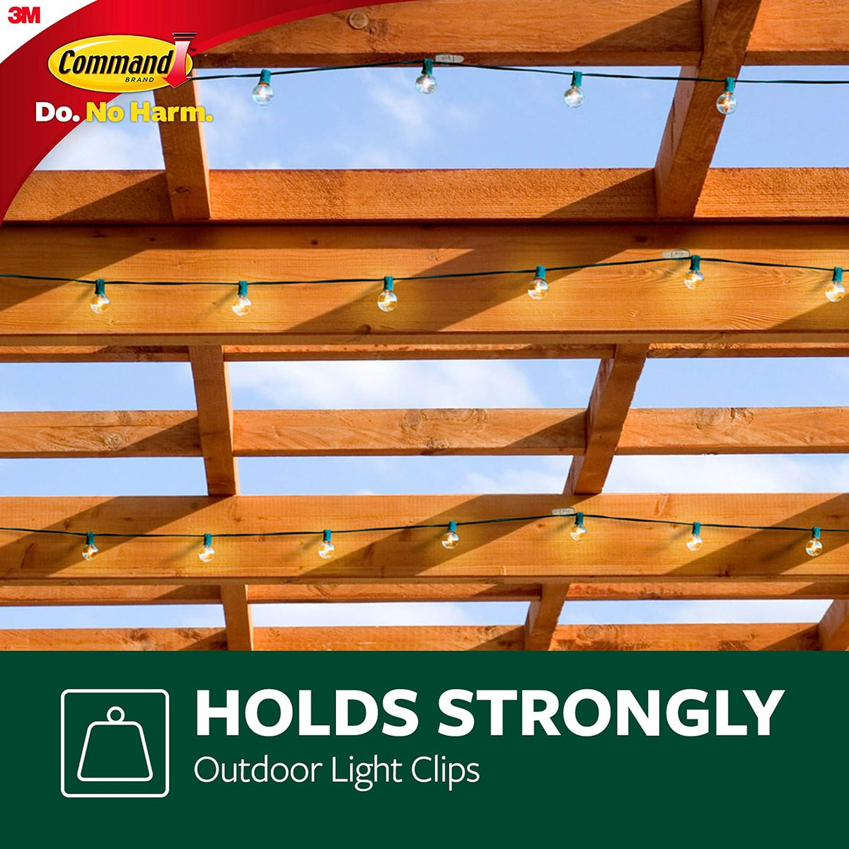Command Clips de luz para exteriores, transparentes, 20 clips, 24 tiras, decoran sin daños + 3M Command Ganchos Decorativos, Mini, Transparentes (Modelo 17026CLR)