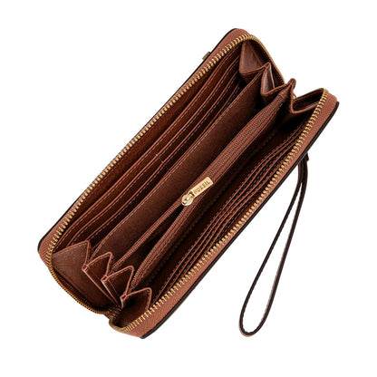 Fossil Logan RFID portafolios con cierre para mujer