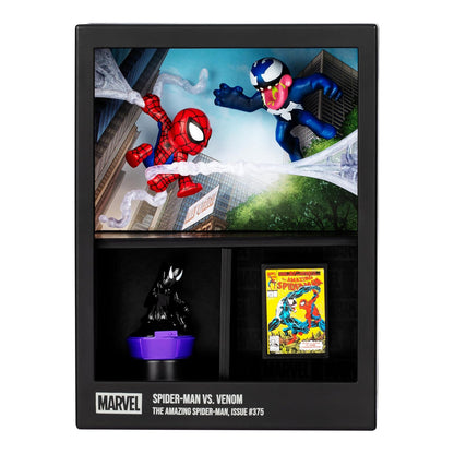 Fandrop MV02-Spider-Man VS. Venom, combina un Marcador de Diorama, artefactos y Escena Que CREA una visualización de élite para Mejorar Cualquier colección de Spider-Man, 4 Marvel para coleccionar
