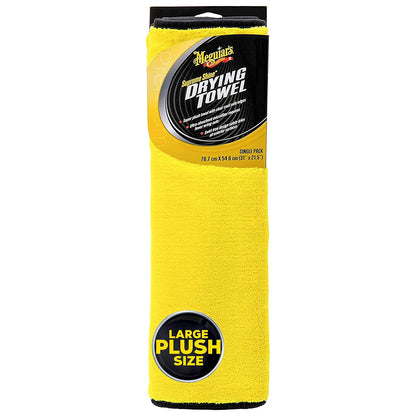 Meguiar's X2000 Toalla de Secado de Microfibra con Imán de Agua, Amarilla - 31" x 21.5" - Toalla