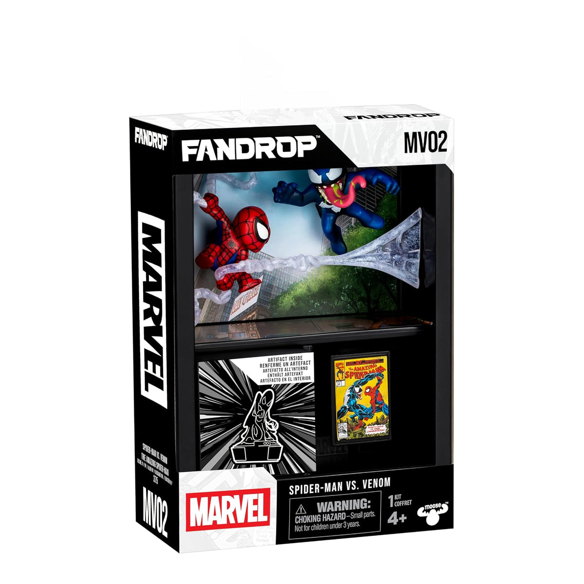 Fandrop MV02-Spider-Man VS. Venom, combina un Marcador de Diorama, artefactos y Escena Que CREA una visualización de élite para Mejorar Cualquier colección de Spider-Man, 4 Marvel para coleccionar