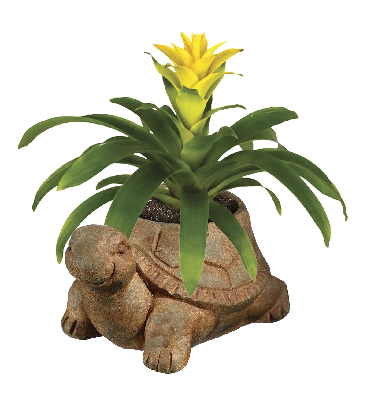 Maceta clásica de cemento para el hogar y el jardín – Bonita decoración de computadora, jarrón de animales con revestimiento UV con tapón de drenaje extraíble, maceta suculenta para uso en interiores