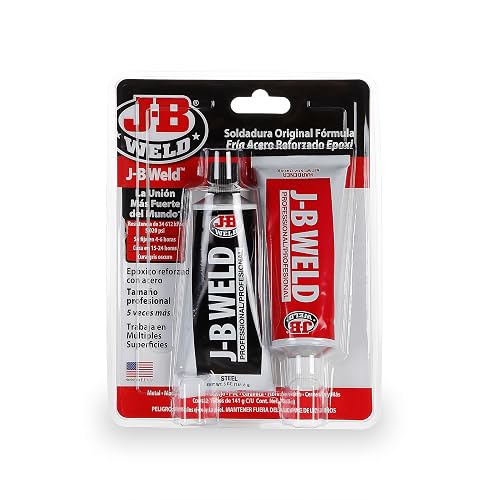 J-B Weld 8281SPA Adhesivo Epóxico Profesional en Jeringa 282 ml, Negro/Rojo