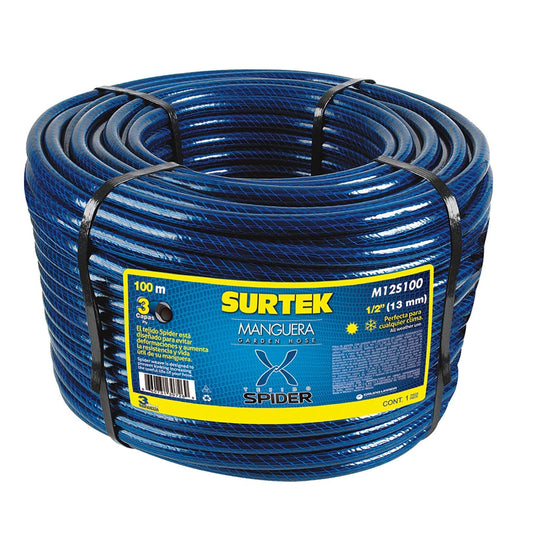 Surtek M1S50 Manguera para jardín tejido spider en rollo 1", 50 m