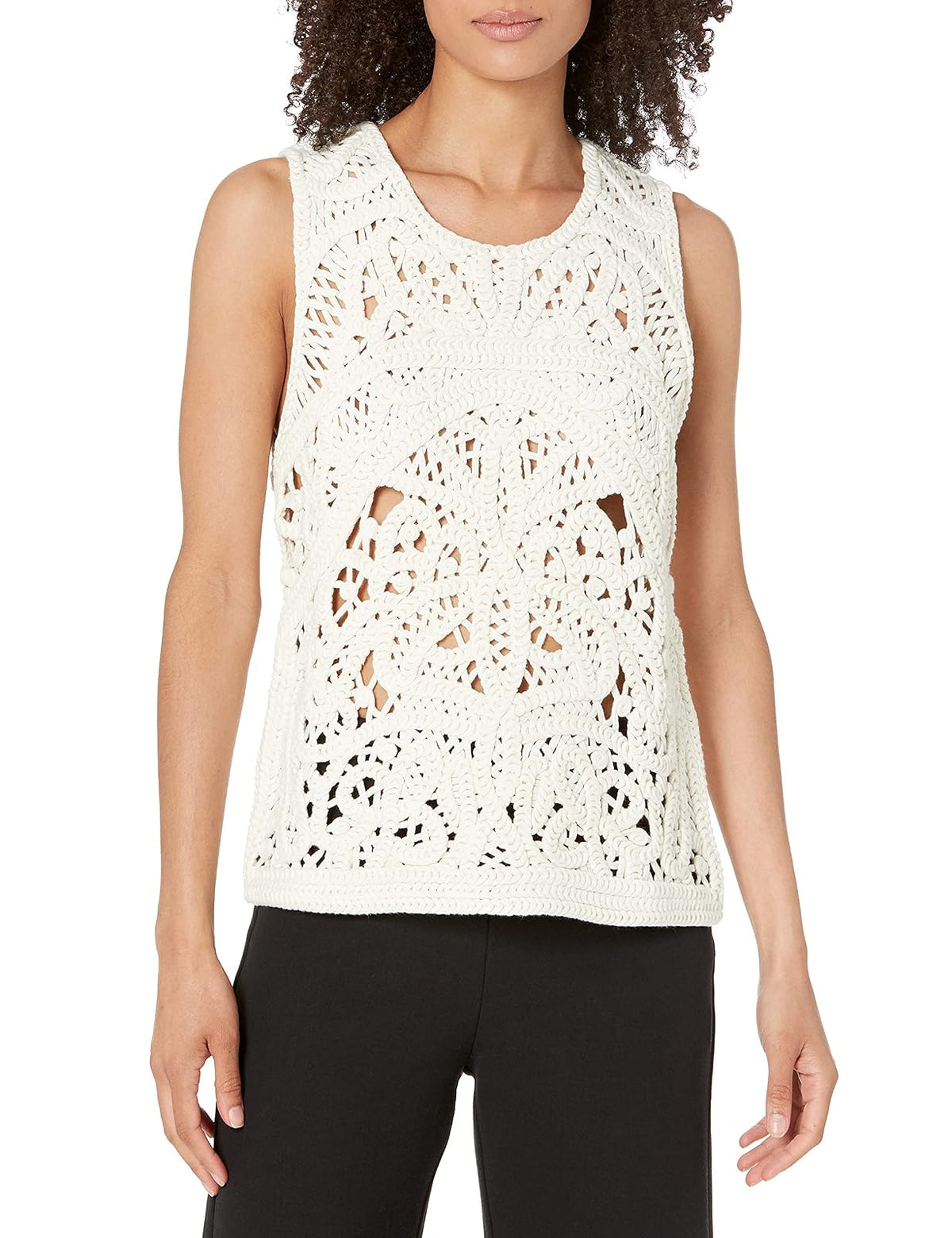 Karen Kane Sleeveless Crochet Top Blusas Mujer