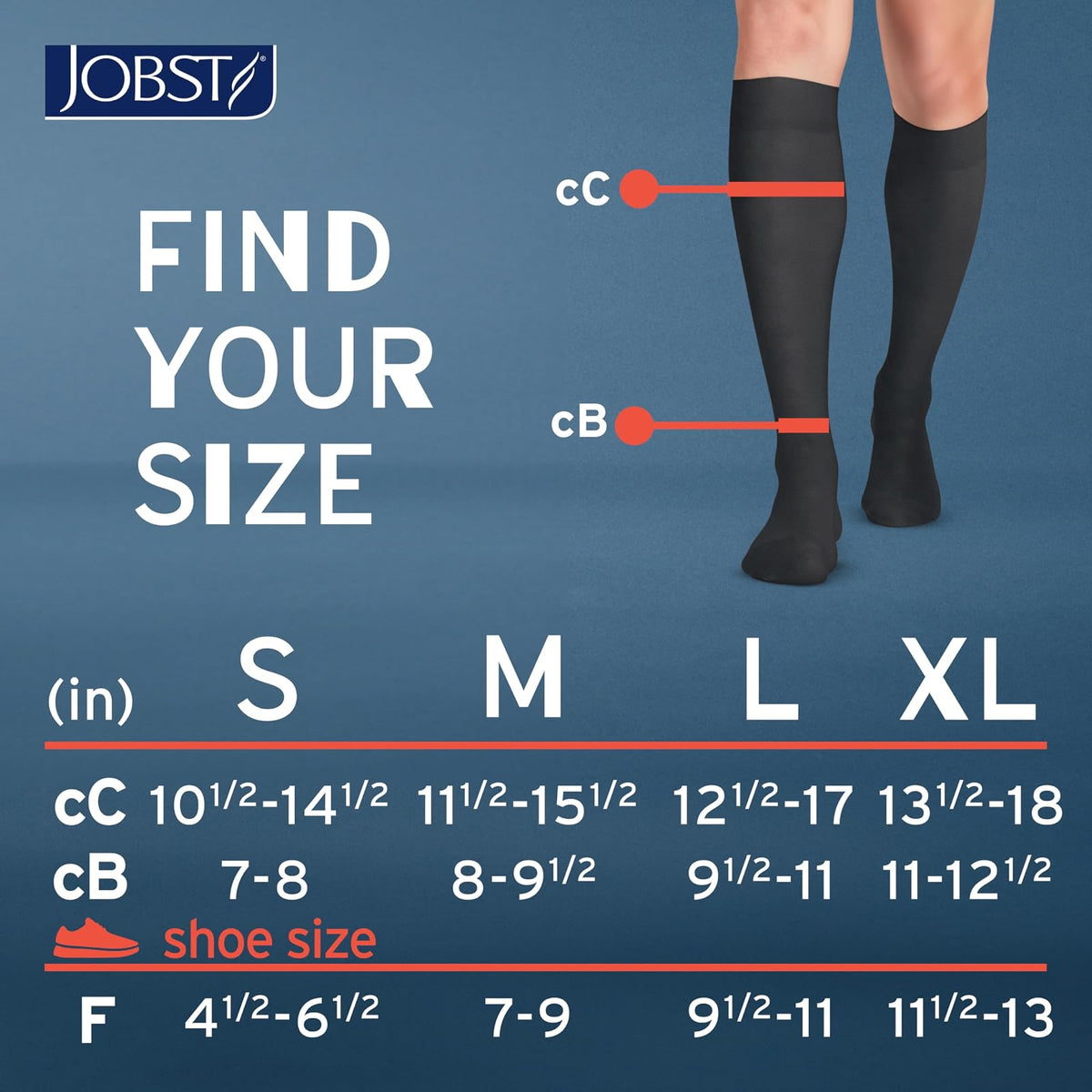 JOBST Activa Calcetines de Compresión Transparentes 20-30 mmHg hasta la Rodilla Negro M