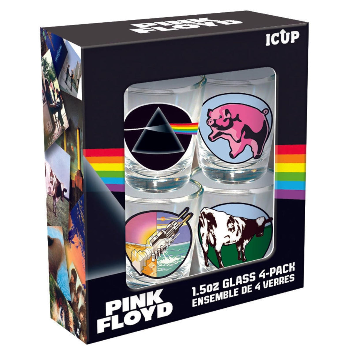 ICUP Pink Floyd Icons Juego de 4 vasos de chupito
