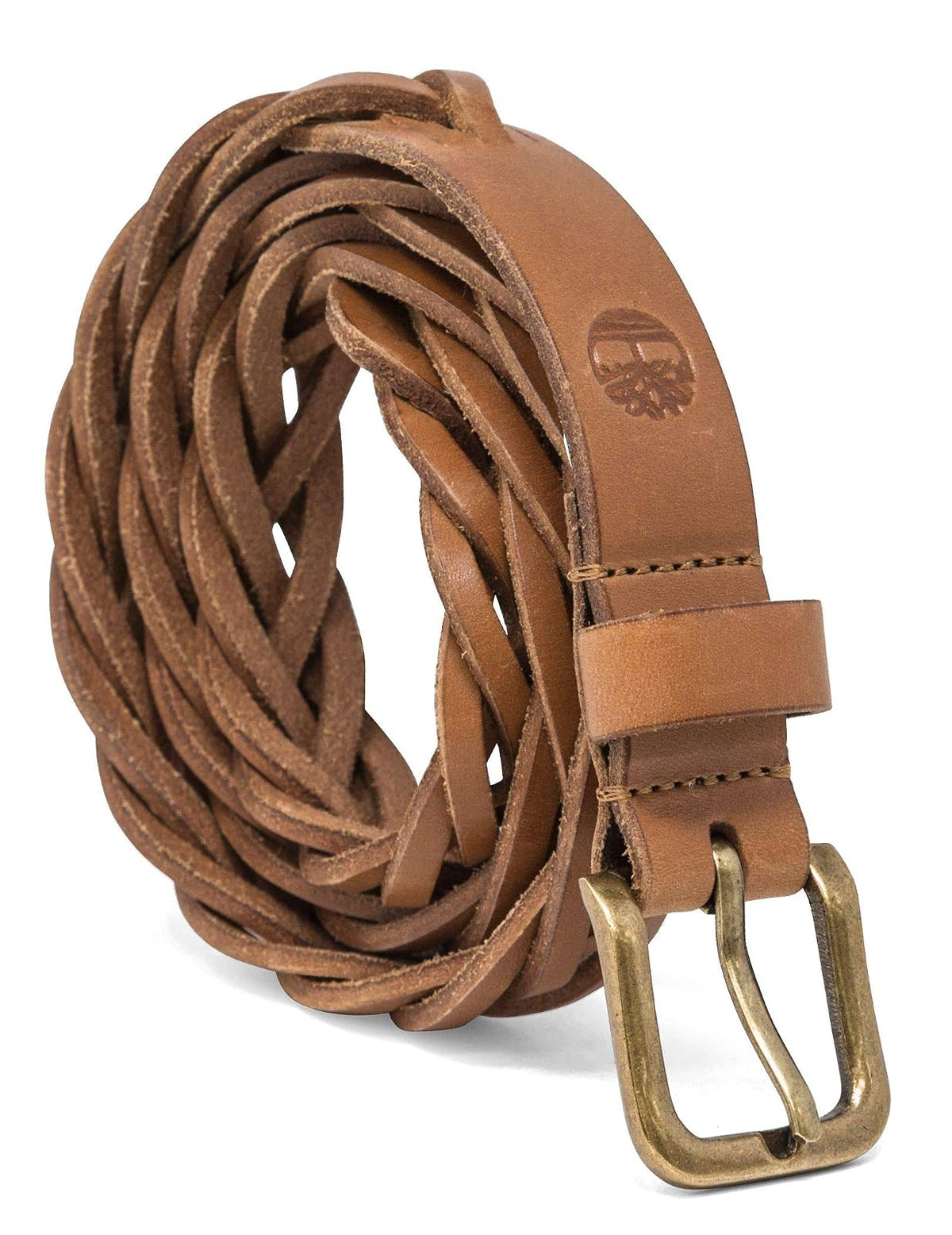 Timberland Cinturón de piel informal. Cinturón para Mujer - Bronceado (trenzado) - Medium (33-39)
