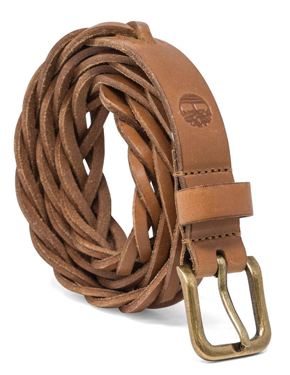 Timberland Cinturón de piel informal. Cinturón para Mujer - Bronceado (trenzado) - Medium (33-39)