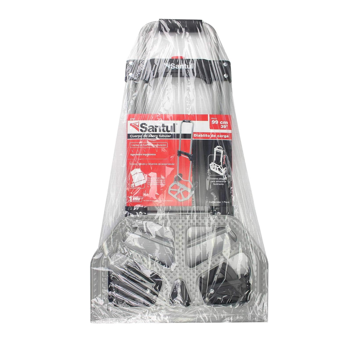 SANTUL, Diablito Retráctil para Carga, Hecho de Acero Tubular, 50 kg, Modelo 8787