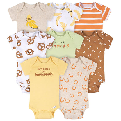 Onesies Brand Paquete de 8 Mamelucos de Manga Corta para Bebé - 3-6 Meses - Peeling Good