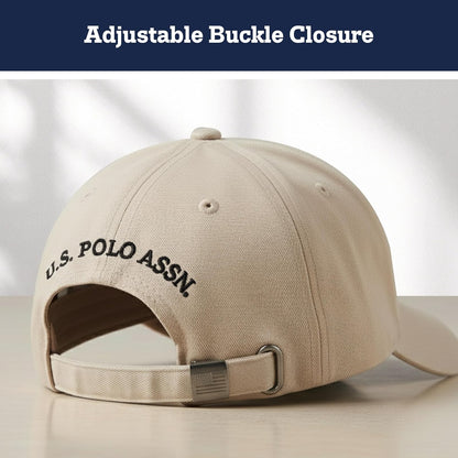 U.S. Polo Assn. Gorro de béisbol pequeño con Logotipo de Pony, 100% algodón, Gorra Ajustable