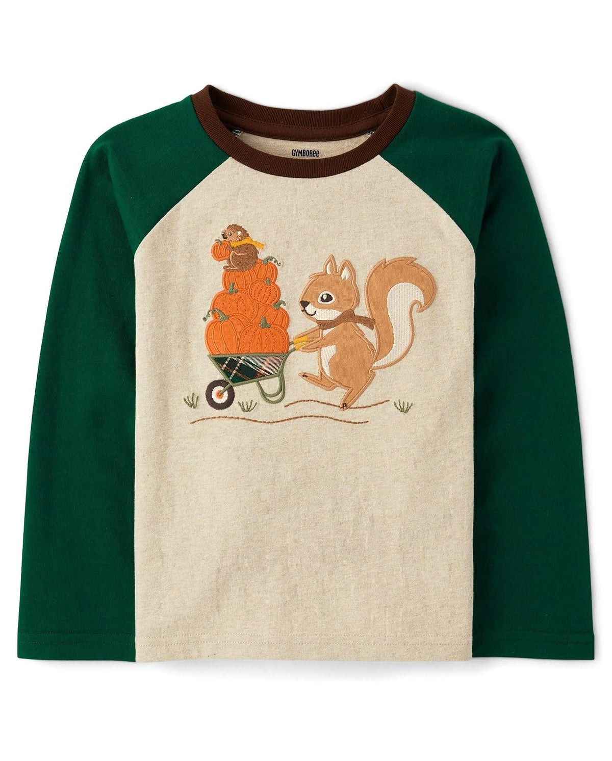 Gymboree Camisetas raglán de Manga Larga con Estampado Bordado para niños pequeños Camisa para Niños