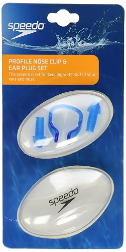 Speedo Set Ear Plugs Nose Clip, Blue, Pequeño
