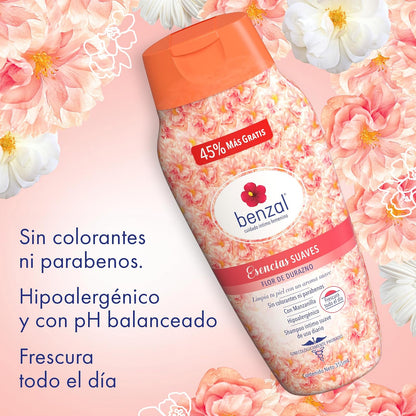 Benzal Wash Jabon Intimo Femenino, Durazno Esencias Suaves, Paquete de 3, 355ml