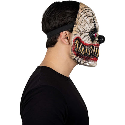 Ghoulish Productions Máscara De Látex Rabid Clown, Accesorio Látex Cosplay Payaso Furioso Creepy, Disfraz Aterrador para Halloween y Fiestas Temáticas, Cosplay Bufón, Diseño Artesanal Face Mask