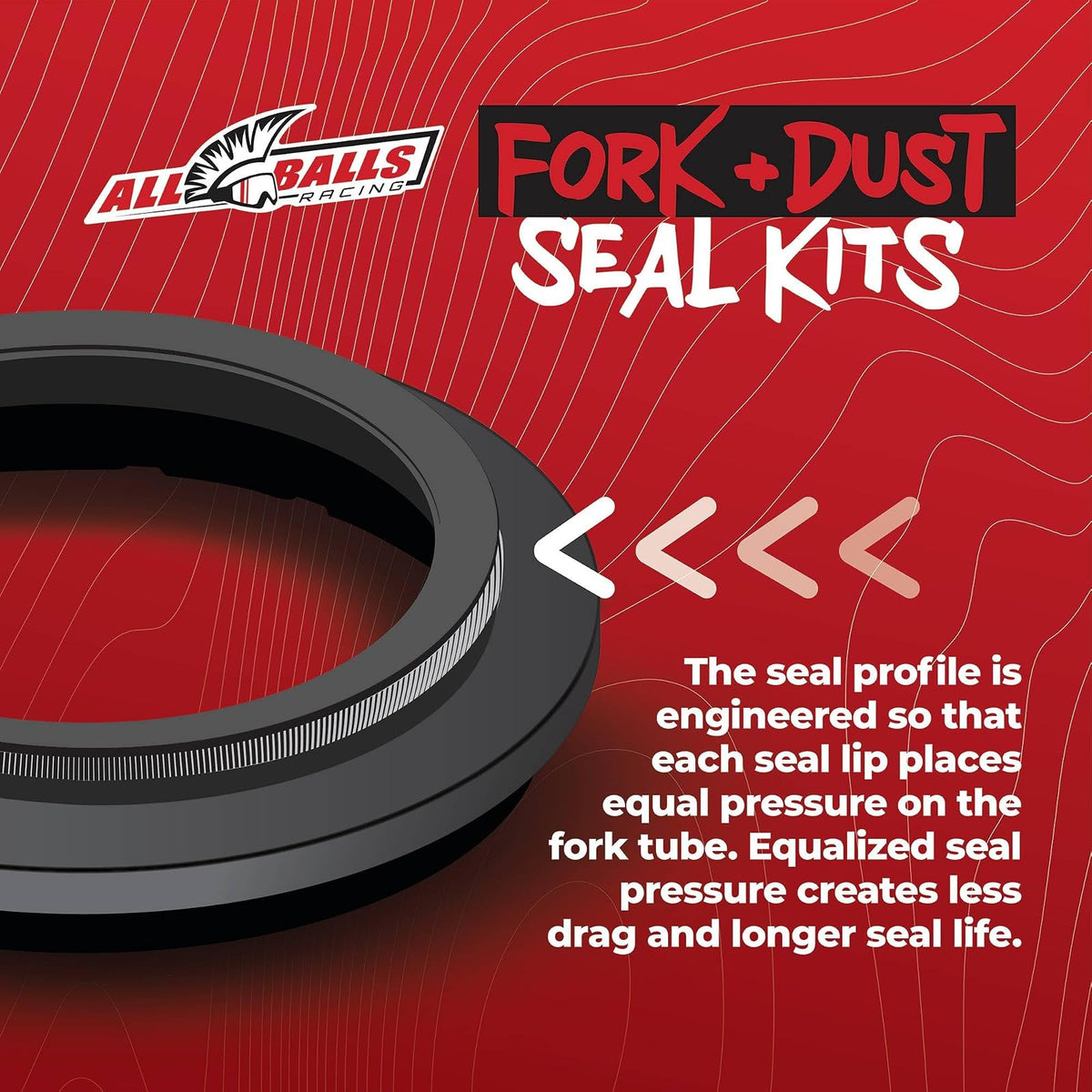 All Balls Racing Kit de Sellado de Horquilla y Polvo 56-129 Compatible con Honda, Kawasaki, Suzuki, Yamaha, Multi