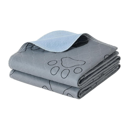 Feandrea Alfombras Lavables para Perros, Alfombras Absorbentes Reutilizables, 122 x 61 cm, Juego de 2, L, para Gatos, Conejos, Gris MPTD024G01