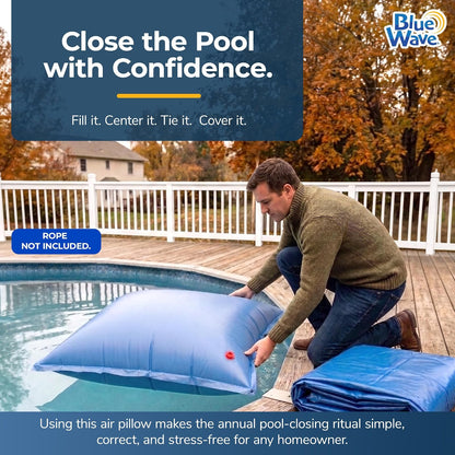 Blue Wave Swim Time Air - Almohada para Piscina, Azul, 4-Foot x 4-Foot