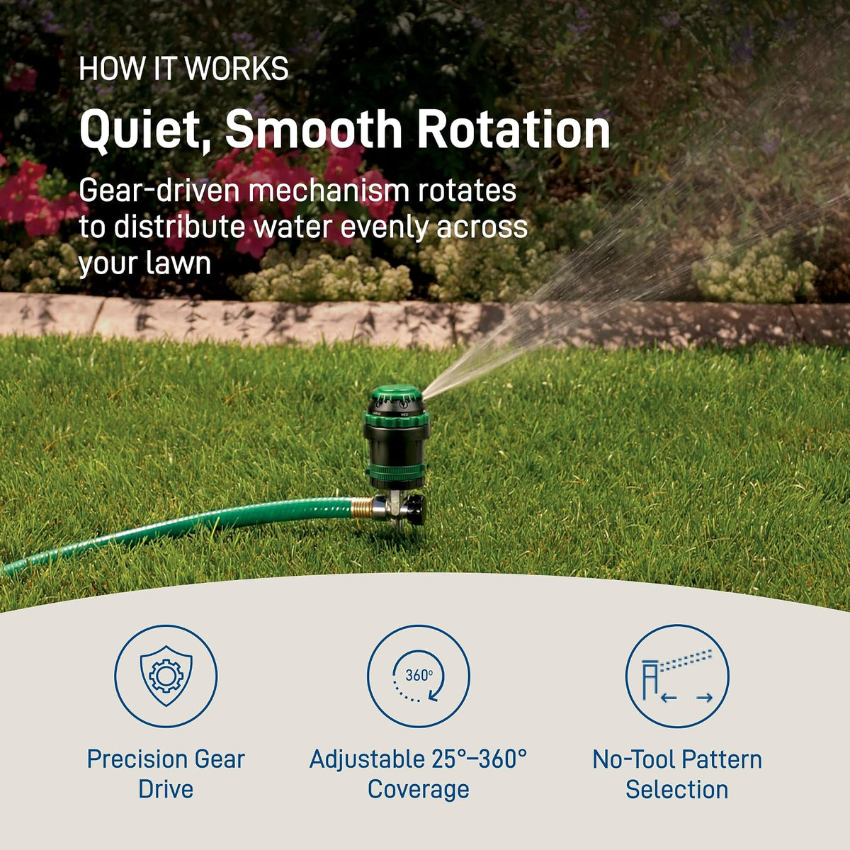Orbit H2O-6 Gear Drive Sprinkler, Spike B 58573