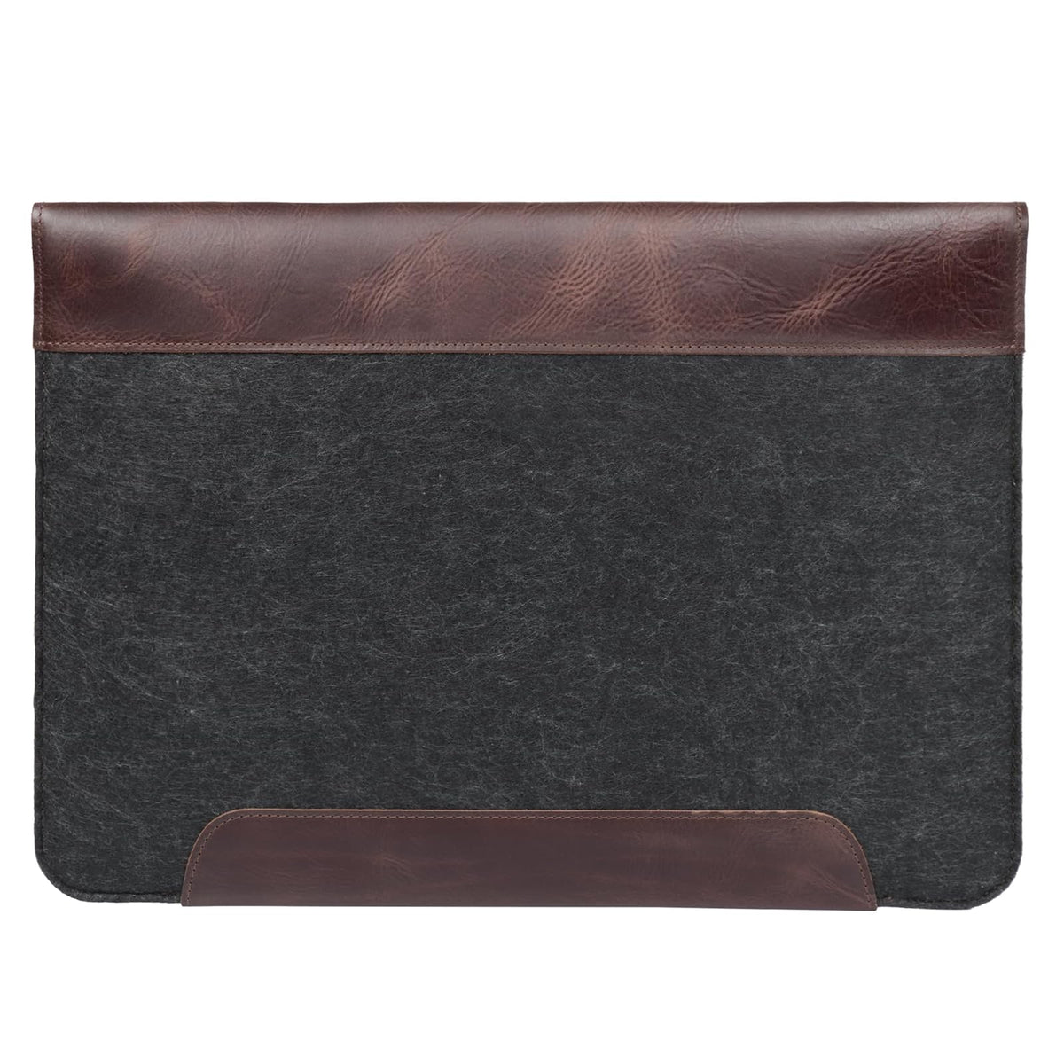 MegaGear - Bolso para Macbook 13.3" & 14" en Cuero auténtico y Lana